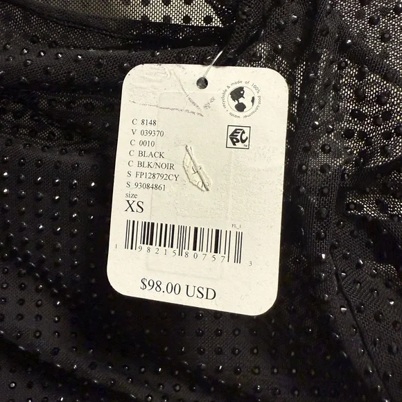 Free People - Embellished Dance All Night Long Sleeve Top - NWT - Size XS - Picture 8 of 9